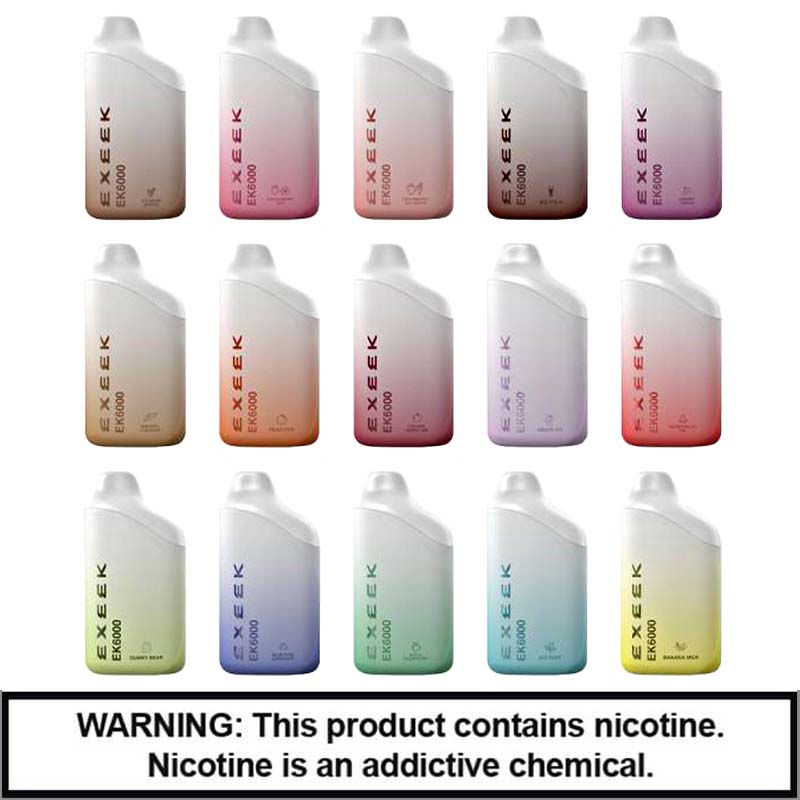 Exeek EK6000 Disposables | 5% Nicotine | 6000 Puffs | 5 Count Display product image